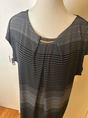 Liz Claiborne Cap Sleeve Blk/White XL NWOT Career